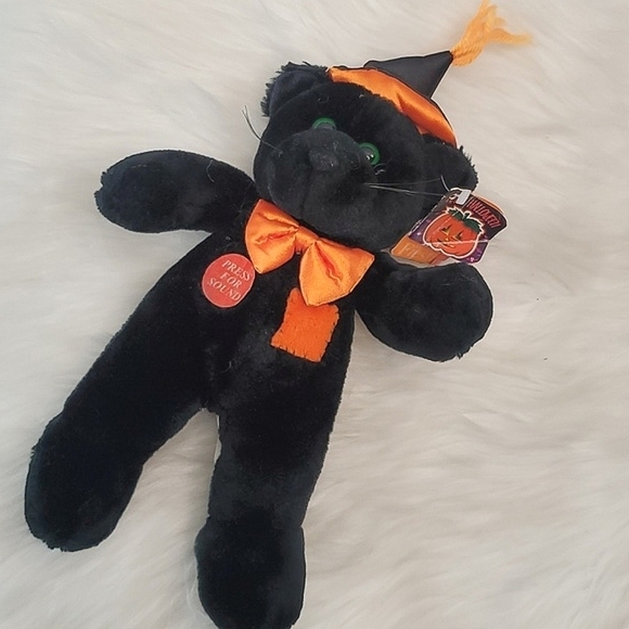 Y2K Fiesta Halloween Meow Witch Black Cat Plush Stuffed Animal Works 10" 🐈‍⬛️ - Picture 10 of 16